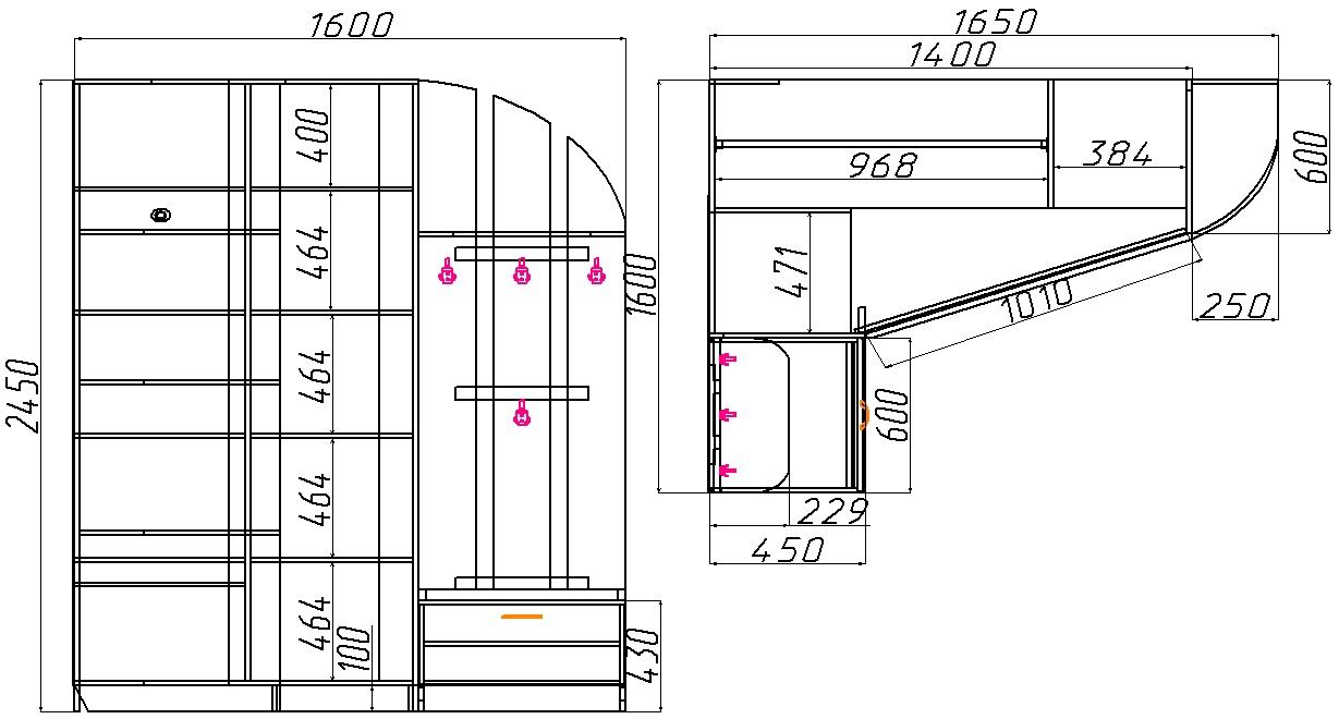 Шкаф-купе Ютан тип Комбинированный  количество дверей: Двухдверные  фасад 